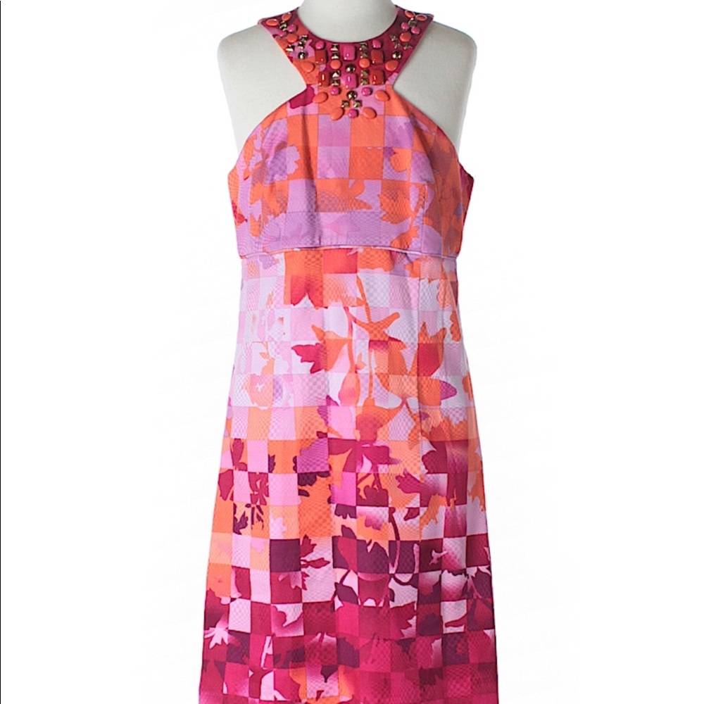 Pink beachy beaded cocktail dress